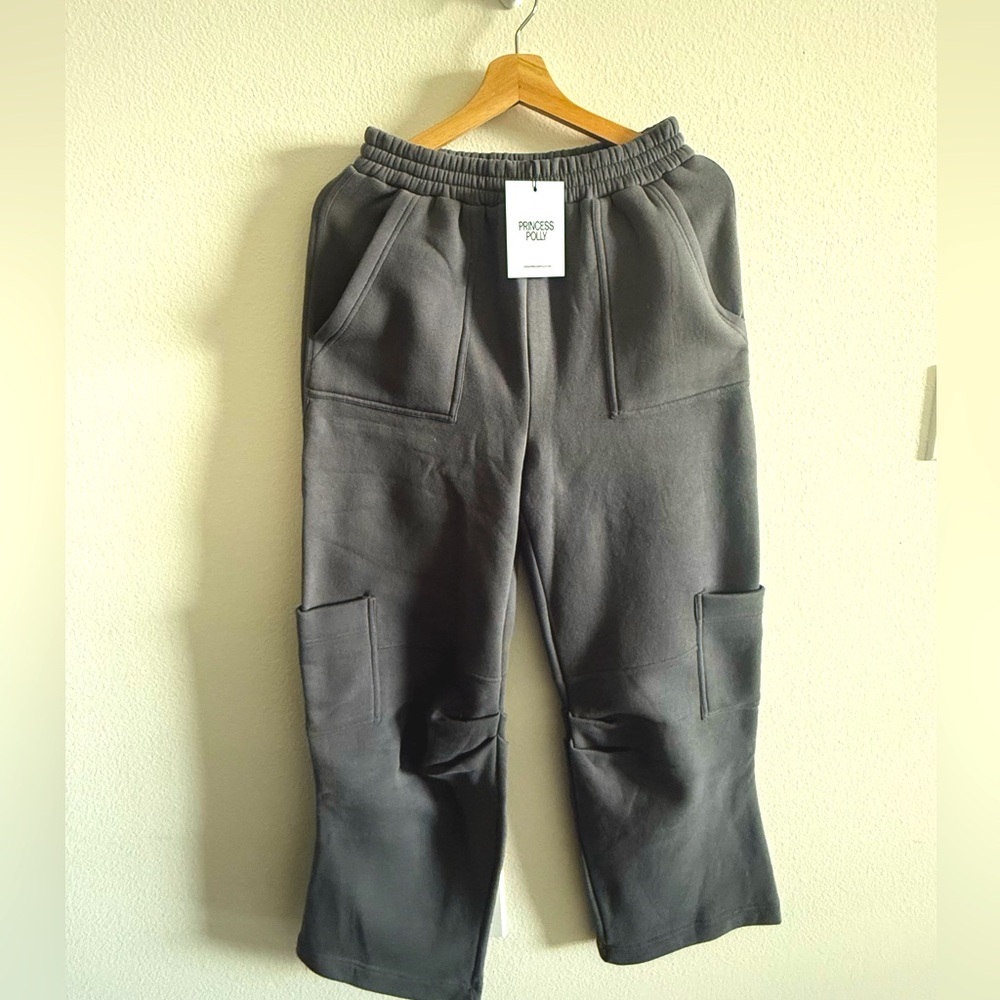 Princess Polly Derek Track Pants Grey US Size 4 / AU 8 / Grey